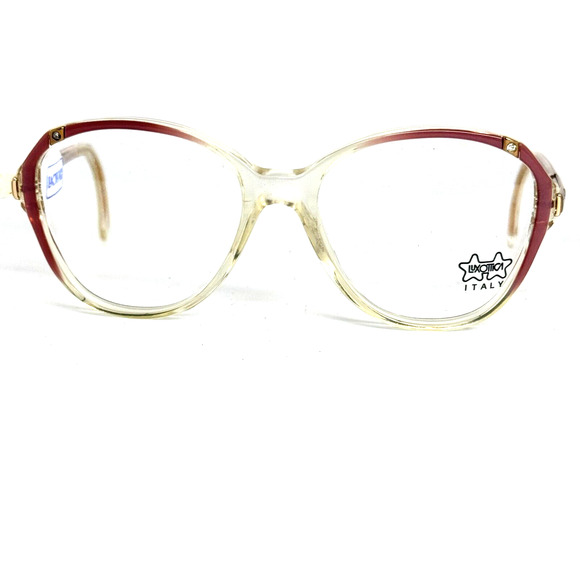 Luxottica L251 Klixx-2 4151 Eyeglasses Frames VINTAGE RARE Clear RED H15311 - Picture 1 of 7